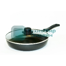 Сковорода PROMO PR-P2706 с крышкой, 26 см, штамп.алюминий, антиприг.покрытие