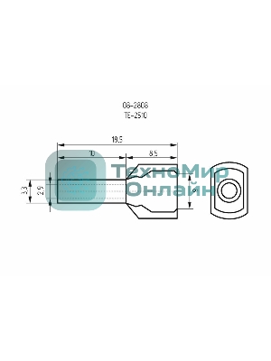 Наконечник штыревой втулочный изолированный Rexant F-10 мм 2х2.5 мм² (НШВи(2) 2.5-10/НГи2 2,5-10) серый