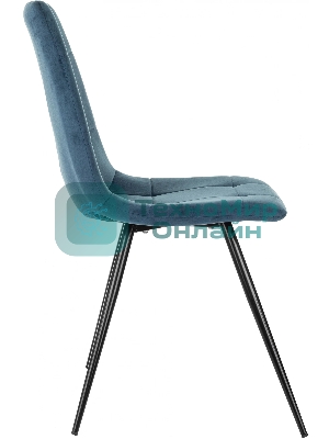 Стул для дома Бюрократ CH-K1_4 комплект 4 шт синий Holland 58 металл черный на ножках