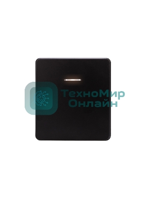 Выключатель Kranz ROUND 1 кл с подсветкой 10А с/у оникс