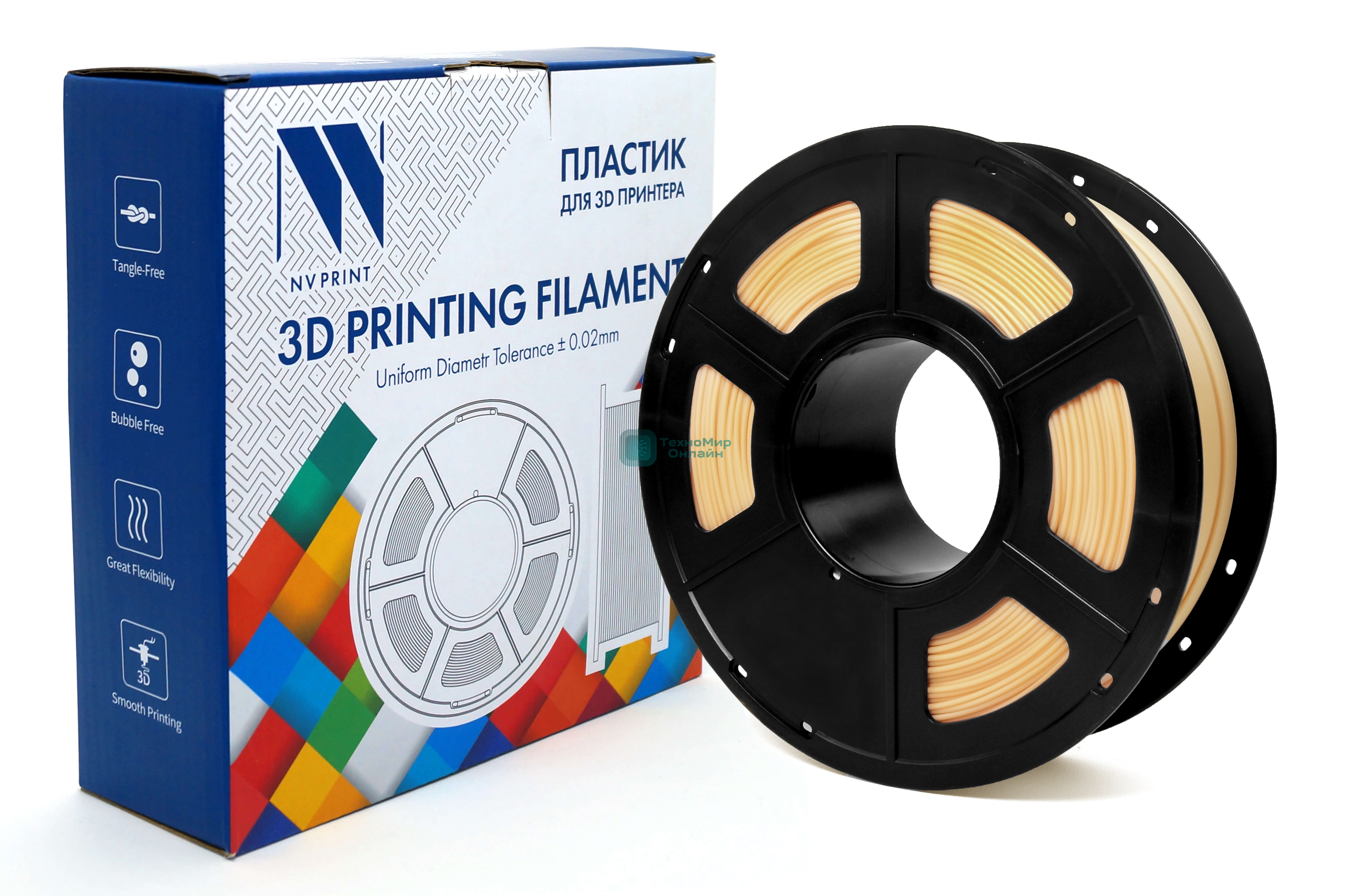 Филамент NVPrint PLA Skin для 3D печати диаметр 1.75мм масса 1 кг
