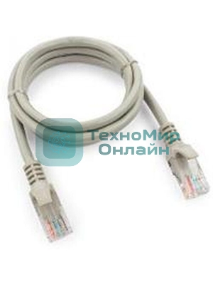 Патч-корд UTP Cablexpert cat.5e, 0.5м, литой, многожильный, серый