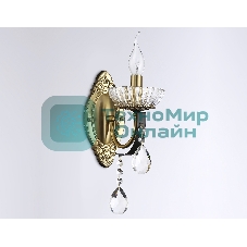 Светильник Ambrella light TR4954 BK/GD/CL черный/золото/прозрачный E14 max 40W 410*120*210