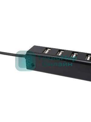 Разветвитель USB Rexant на 7 портов черный