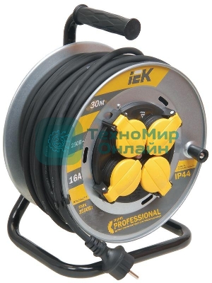 Удлинитель на мет. катушке 4х30 м с заземл. 16А IP44 УК30 