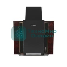 Вытяжка наклонная Gefest ВО 3603 К55 черный/красный мрамор, 60 см, 550 куб. м/ч, 76 дБ