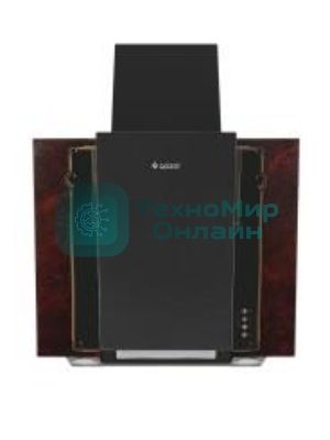 Вытяжка наклонная Gefest ВО 3603 К55 черный/красный мрамор, 60 см, 550 куб. м/ч, 76 дБ