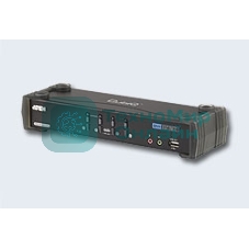 Переключатель KVM ATEN CS1784A-AT-G KVM+Audio+USB 2.0, 1 user USB+DVI => 4 cpu USB+DVI, со шнурами USB 4х1.8м., 2560x1600 60Hz DVI-D Dual Link/2048x