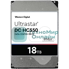 Жесткий диск Western Digital Original SATA-III 18Tb 0F38459 WUH721818ALE6L4 Ultrastar DC HC550 (7200rpm) 512Mb 3.5