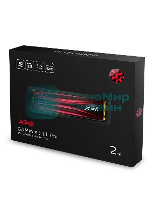 Накопитель SSD ADATA 2.0Tb, PCI-E 3.0 x4, XPG S11 Pro, M.2 2280, R/W 3500/3000Mb/s RET