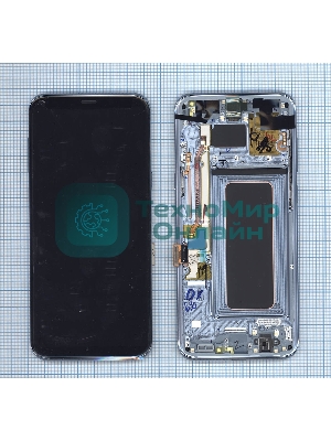 Дисплей для Samsung Galaxy S8 Plus SM-G955F черный с голубой рамкой