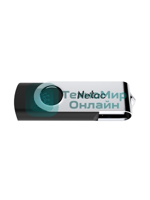 Флешка USB Netac U505 (NT03U505N-016G-20BK), 16Gb, USB 2.0, R/W 70/30, черный/серебристый