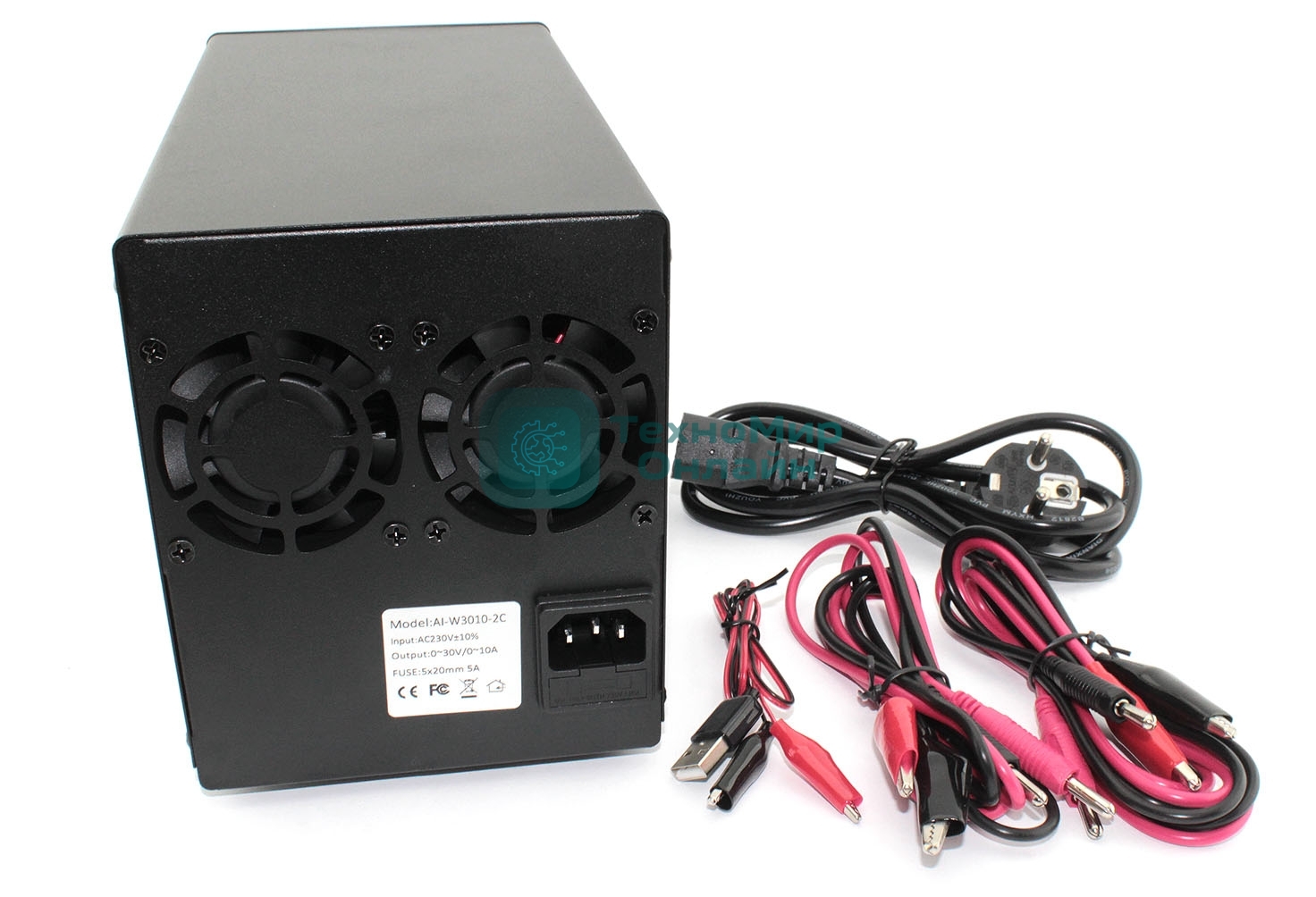 Лабораторный блок питания двухканальный Amperin AI-W3010x2C 30V, 10A, 0,6 кВт