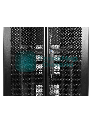 Шкаф серв.ПРОФ нап. 42U (600x1000) дверь перфор., задние двойные перфор., черный, в сборе (ШТК-СП-42.6.10-48АА-9005) (1 коробка)