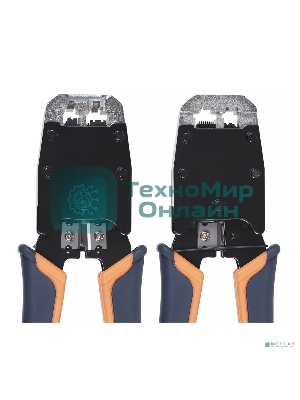 Инструмент для обжима проводников Cabeus, RJ-45 (8P8С); RJ-12 (6P6С), профессиональный, (HT-500)