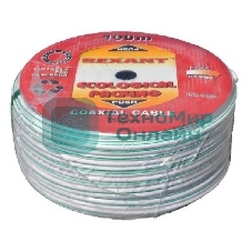 Кабель коаксиальный Rexant (01-2431) SAT 703B CU/CU 75 Ом, 100м, белый 75 Ом,оплетка CU медь, экран AL фольга, жила CU медь, бухта 100м, белый