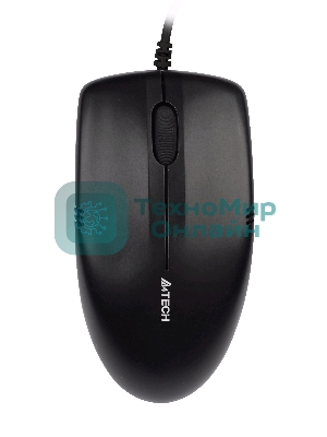 Мышь проводная A4Tech OP-530NU черный, 1200 dpi, USB, кнопки - 3