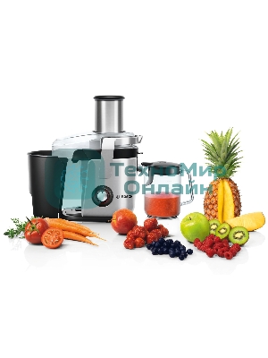 Соковыжималка центробежная Bosch MES4010 1200Вт рез.сок.:1500мл. серебристый/черный