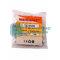 Наконечник штыревой втулочный изолированный Rexant F-8 мм 2х0.5 мм² (НШВи(2) 0.5-8/Ги2 0,5-8) белый