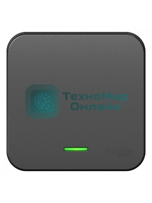 Выключатель 1-кл. ОП Blanca 10А IP20 (сх. 1) 250 В с подсветкой с изолир. пластиной антрацит SchE