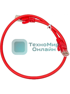 Патч-корд Lanmaster utp LAN-PC45/U5E-0.5-RD вилка RJ-45-вилка RJ-45 кат.5е 0.5м красный LSZH (уп.:1шт)