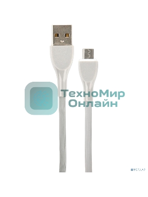 Кабель PERFEO USB A вилка - Micro USB вилка, 2.4A, серый, силикон, 1 м, ULTRA SOFT (U4021)