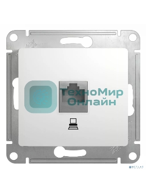 Механизм розетки SCHNEIDER ELECTRIC GSL000181K Glossaкомп. 1-м rj45 белый