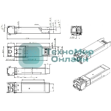 Модуль SNR SFP+ WDM, дальность до 20км (12dB), 1330нм