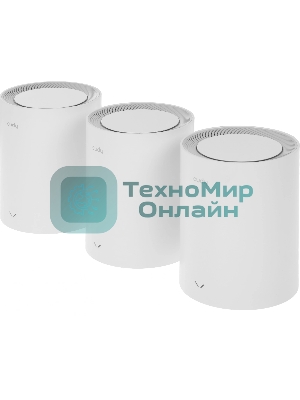 Бесшовный Mesh роутер Cudy M3000 (M3000(3-PACK) WHITE) AX3000 100/1000/2500BASE-T белый (упак.:3шт)