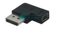 Удлинитель Displayport угловой папа на Mini Displayport мама