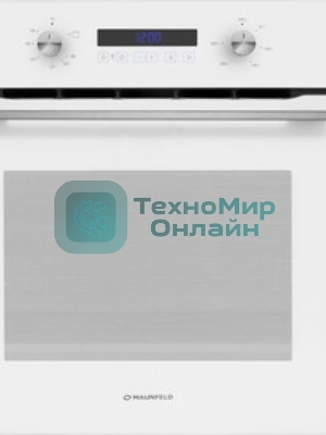 Шкаф духовой газовый с электрическим грилем Maunfeld MOGM703W, встраиваемый