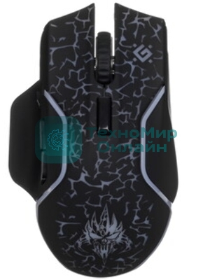 Мышь беспроводная Defender Oneshot GM-067 черный, 3200 dpi, радиоканал, USB, кнопки - 7