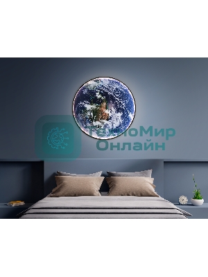 Настенно-потолочный светодиодный светильник Ambrella light FW11136 BK черный 50W LED 3000-6400K D800*38