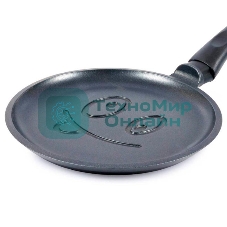 Сковорода НЕВА МЕТАЛЛ ПОСУДА 6222В (смайлик) блинная д.22 (Дизайн корпуса сковороды разработан так, чтобы при выпекании не нарушалась целостность блина, и красиво румянился рисунок. Антипригарное покрытие изделий - на водной основе, изготовлено без использования PFOA и относится к самому безопасному, 4 классу.)