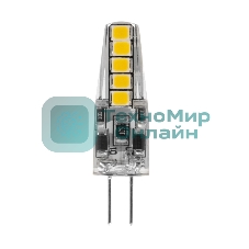 Лампа светодиодная Rexant капсульного типа JC-SILICON G4 12 В 2 Вт 6500 K холодный свет (силикон)