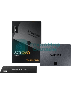 Накопитель SSD Samsung 870 QVO, 1Tb, SATA III, 2.5