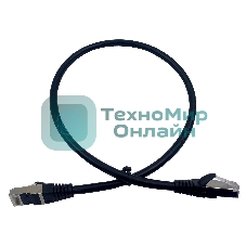 Патч-корд Buro STP 4 пары cat.7 CCA molded 0.5м черный RJ-45 (m)-RJ-45 (m)
