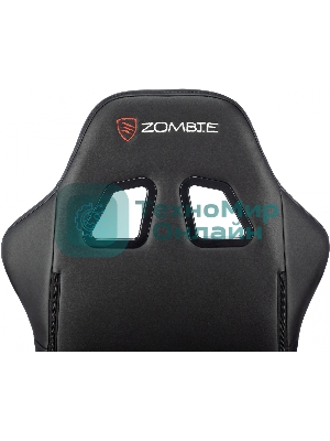 Кресло Zombie GAME TETRA черный/красный, экокожа, 120 кг, механизм качания