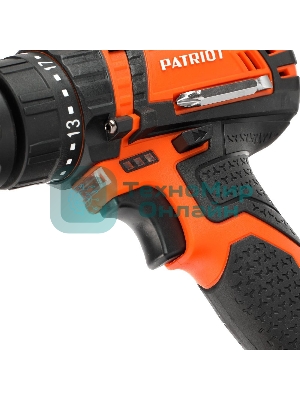 Дрель-шуруповерт Patriot BR 183UES, 18 В, 2 Ач, 29 Нм, щеточный