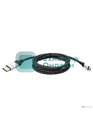 Кабель-адаптер VCOM USB 3.1 Type-Cm --> DP(m) 8K@60Hz, 1,5 м, Alumi Shell,