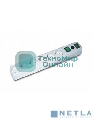 Сетевой фильтр Most RG 10 м, 6 розеток, белый, коробка