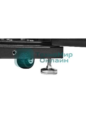 Шкаф серв.ПРОФ нап. 42U (600x1000) дверь перфор., задние двойные перфор., черный, в сборе (ШТК-СП-42.6.10-48АА-9005) (1 коробка)