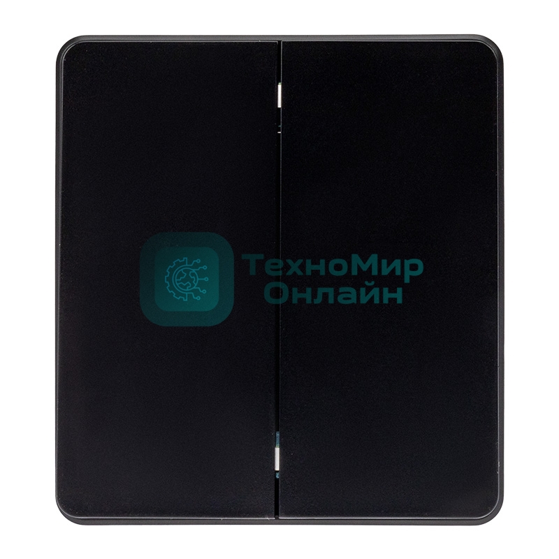 Выключатель Kranz ROUND 2 кл для жалюзи возвратный 10А с/у оникс