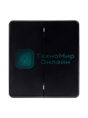 Выключатель Kranz ROUND 2 кл для жалюзи возвратный 10А с/у оникс