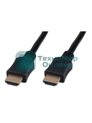 Кабель HDMI Cablexpert CC-HDMI4L-5M, 19M/19M, v2.0, Light, позол.контакты, экран, 5м, черный, пакет