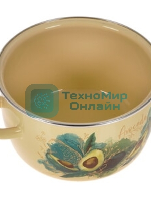 Кастрюля Appetite 1MC181P Avocado крышка сталь, сферическая эмалированная 3 л