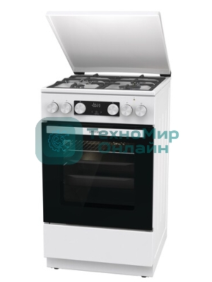Плита комбинированная Gorenje GK5C42WF-B белый, конфорок 4 газовых, духовка 70 л, 50 см x 85 см x 59.4 см