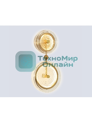 Настенный светодиодный светильник Ambrella light LH31118/2 BS/CL латунь/прозрачный 15W 3000K 200*90*390