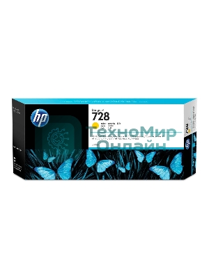 Картридж струйный HP F9K15A (HP 728) для DesignJet T730, T830. Желтый. 300 мл.