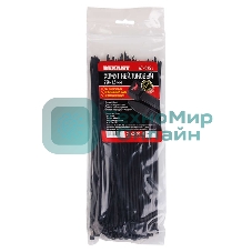 Хомут кабельный Rexant 3.6х250 тройной замок нейл. черный (уп. 100 шт)